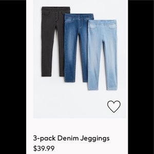 H&M girl jeggings size 6-7